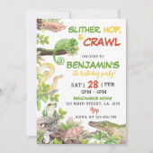 Natuur Reptiel Verjaardagsuitnodiging Kaart (Voorkant)