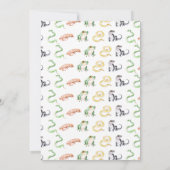 Natuur Reptiel Verjaardagsuitnodiging Kaart (Achterkant)