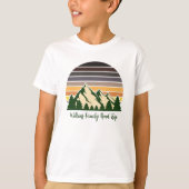 Natuur Road Trip Groen Bos Cool Custom Kinder T-shirt (Voorkant)