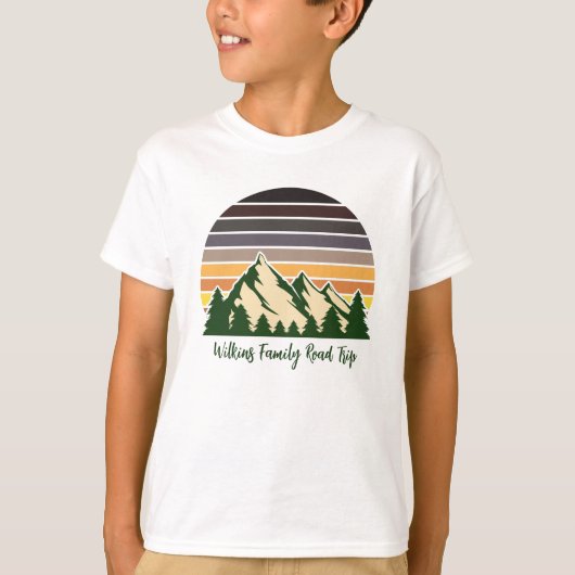 Natuur Road Trip Groen Bos Cool Custom Kinder T-shirt (Voorkant)