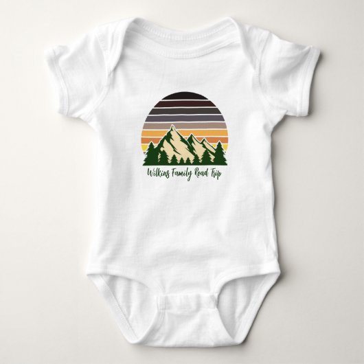 Natuur Road Trip Groen Bos Schattige Custom Romper (Voorkant)