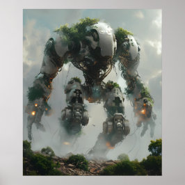 Natuur Robot Titan Warrior Poster