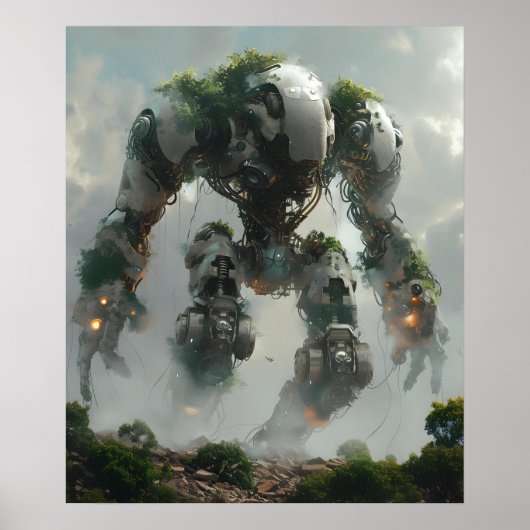 Natuur Robot Titan Warrior Poster (Voorkant)