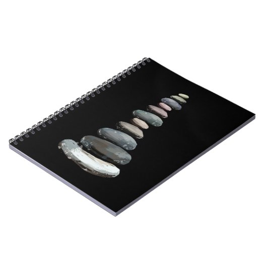 Natuur Rock Stacking Balance Rock Stacker Notitieboek (Linkerzijde)