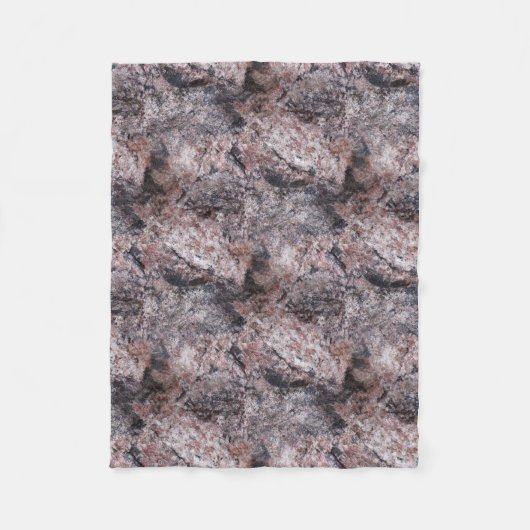 Natuur Rock Texture Pinkish Fleece Deken (Voorkant)