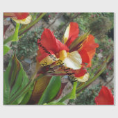 Natuur Rode Bloem Fotografie Cadeaupapier (Vlak)