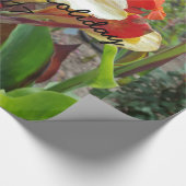 Natuur Rode Bloem Fotografie Cadeaupapier (Hoek)