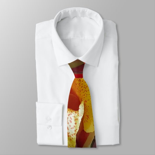 Natuur Rode Bloem Fotografie Stropdas (Gebonden)