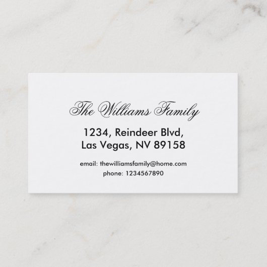 Natuur Rode Bloem Fotografie Visitekaartje (Achterkant)