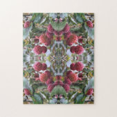 Natuur rode duoghoutvruchten Abstract Legpuzzel (Verticaal)