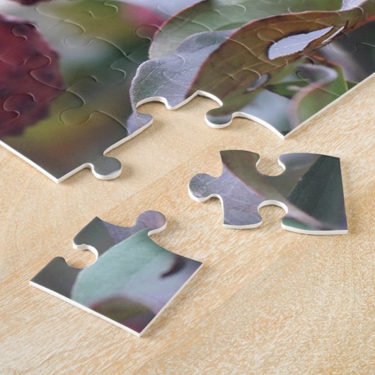 Natuur rode duoghoutvruchten legpuzzel (Zijkant)