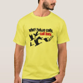 Natuur roept het T-shirt van Funny Hunter terug (Voorkant)