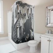 "Natuur roept hoogspannend drukgordijn op Douchegordijn (In situ)