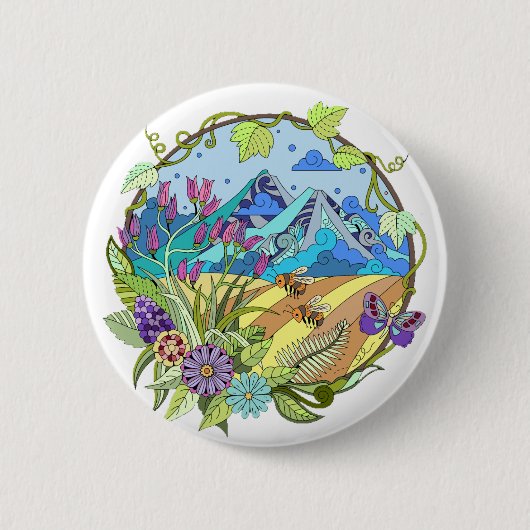 Natuur Ronde Button 5,7 Cm (Voorkant)