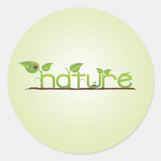 Natuur Ronde Sticker (Voorkant)