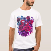 Natuur Roos Liefde - Elegant Paar Hart Design: T-shirt (Voorkant)