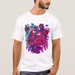 Natuur Roos Liefde - Elegant Paar Hart Design: T-shirt