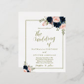 Natuur Roos Weddenschap Folie Feestdagen Briefkaart (Voorkant / Achterkant)