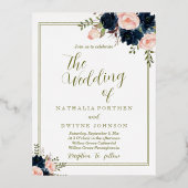 Natuur Roos Weddenschap Folie Feestdagen Briefkaart (Voorkant)