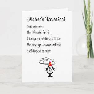 Natuur Rorschach - Een grappig vrolijk verjaardags Kaart