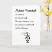 Natuur Rorschach - Een vrolijk verjaardagsgedicht Kaart (Gele Bloem)