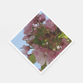 Natuur roze bloesems servet (Hoek)