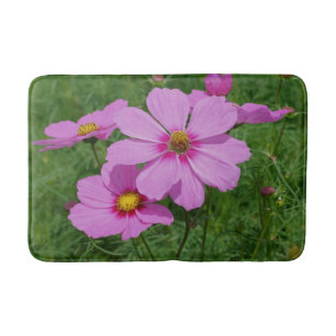 Natuur roze kosmos Flowers Badmat