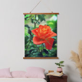 Natuur roze rozenbloem hangend wandkleed (Slaapkamer)