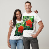 Natuur roze rozenbloem t-shirt (Unisex)