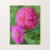 Natuur Roze Zinnia Flowers Legpuzzel (Verticaal)