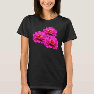 Natuur Roze Zinnia Flowers T-shirt