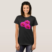 Natuur Roze Zinnia Flowers T-shirt (Voorkant volledig)