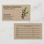 Natuur ruggengraat Logo Afsprakenkaartje (Voorkant / Achterkant)