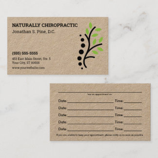 Natuur ruggengraat Logo Afsprakenkaartje