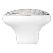 natuur rustieke land witte berk boomschors keramische knop (Zijkant)