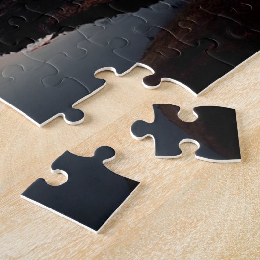 Natuur rustige schoonheid weerspiegeld in kalm wat legpuzzel (Zijkant)