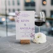 Natuur’s charme: minimalistische bloemenbruiloft kaart