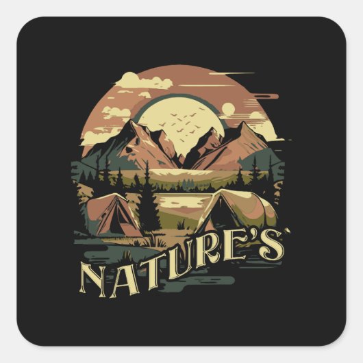 Natuur-s Silent Symphony Vierkante Sticker (Voorkant)