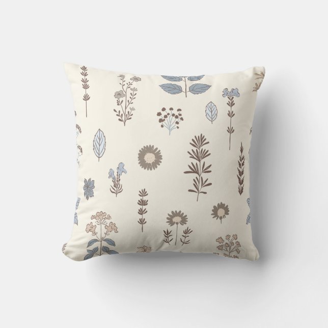 Natuur’s Touch Blue Brown Sierkussen (Voorkant)