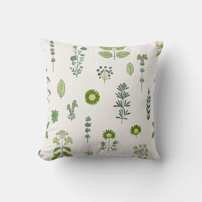 Natuur’s Touch Green Tones Sierkussen (Voorkant)