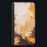 Natuur<br><div class="desc">Dit levendige abstracte schilderij legt de essentie van natuur in beweging vast en combineert rijke tinten verbrand sinaasappel, diepbruin en goudgeel in een vloeiende, wervelende compositie. Het stuk roept het gevoel op van herfstbladeren gevangen in een warme bries, met delicate zwarte lijnen die lijken op kale takken die door de...</div>