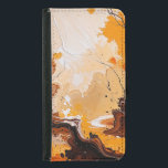 Natuur<br><div class="desc">Dit levendige abstracte schilderij legt de essentie van natuur in beweging vast en combineert rijke tinten verbrand sinaasappel, diepbruin en goudgeel in een vloeiende, wervelende compositie. Het stuk roept het gevoel op van herfstbladeren gevangen in een warme bries, met delicate zwarte lijnen die lijken op kale takken die door de...</div>