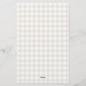 Natuur Scavenger Hunt kinderen Birthday Checklist Briefpapier (Achterkant)