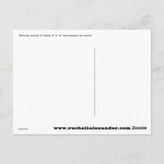 "Natuur Scene 2" van Ruchell Alexander Briefkaart (Achterkant)