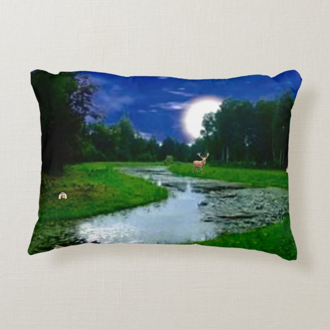 Natuur Scene Accent Kussen (Achterkant)