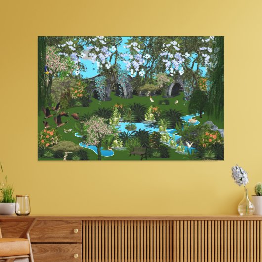 Natuur Scene Canvas afdrukken (Insitu (Woonkamer))