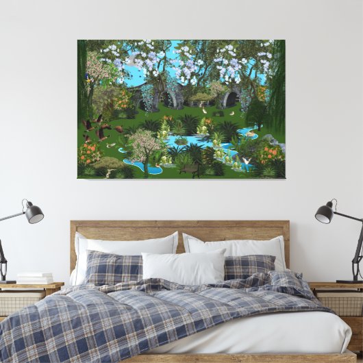 Natuur Scene Canvas afdrukken (Insitu (Slaapkamer))