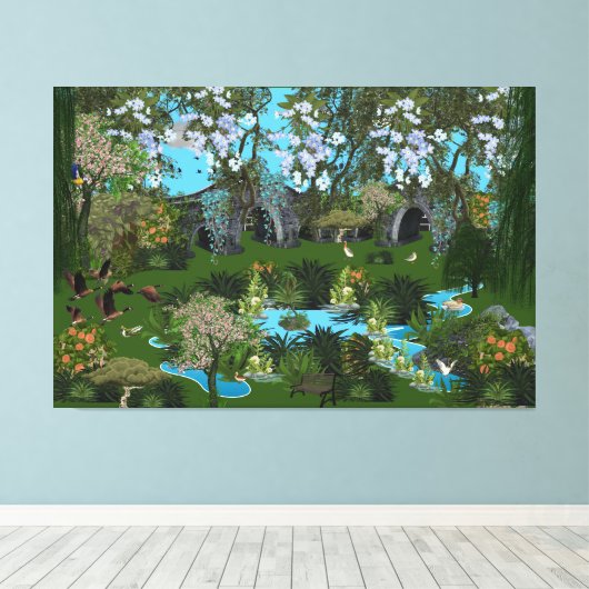 Natuur Scene Canvas afdrukken (Insitu (Houten vloer))