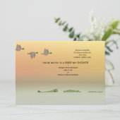 Natuur Scene (eenden, gator) Baby shower Kaart (Staand voorkant)