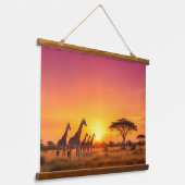 Natuur scene hangend wandkleed (Gebogen)